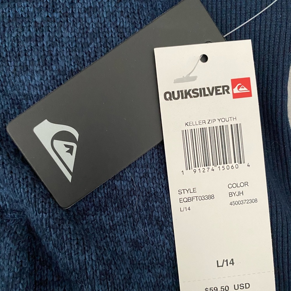 Quicksilver Zipper Sweater Hoodie